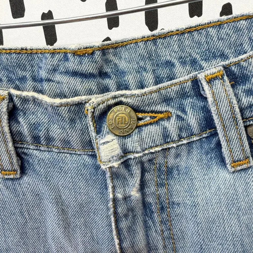 Rare Ralph Lauren Patchwork Shorts Denim Cut Offs  Jean Shorts Patchwork size 10